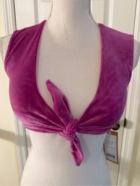 🍉3/$25 Niyami Sol Velvet Velour Knotty Sports-bra NWT!